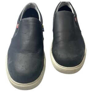 Steel Toe Unisex Safety Work Slip-on Durable Thick Sole Utility Protective Blk 9